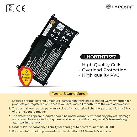 Lapcare HT03XL L11119-857 L11119-855 L11421-542 Laptop Battery Compatible with Hp Pavilion 14-CE0000 Series: 14-ce1056wm 14-ce0064st 14-ce0006dx 14-ce0025tu Battery-- MPN: HT03XL 1 Year Warranty - Image 6