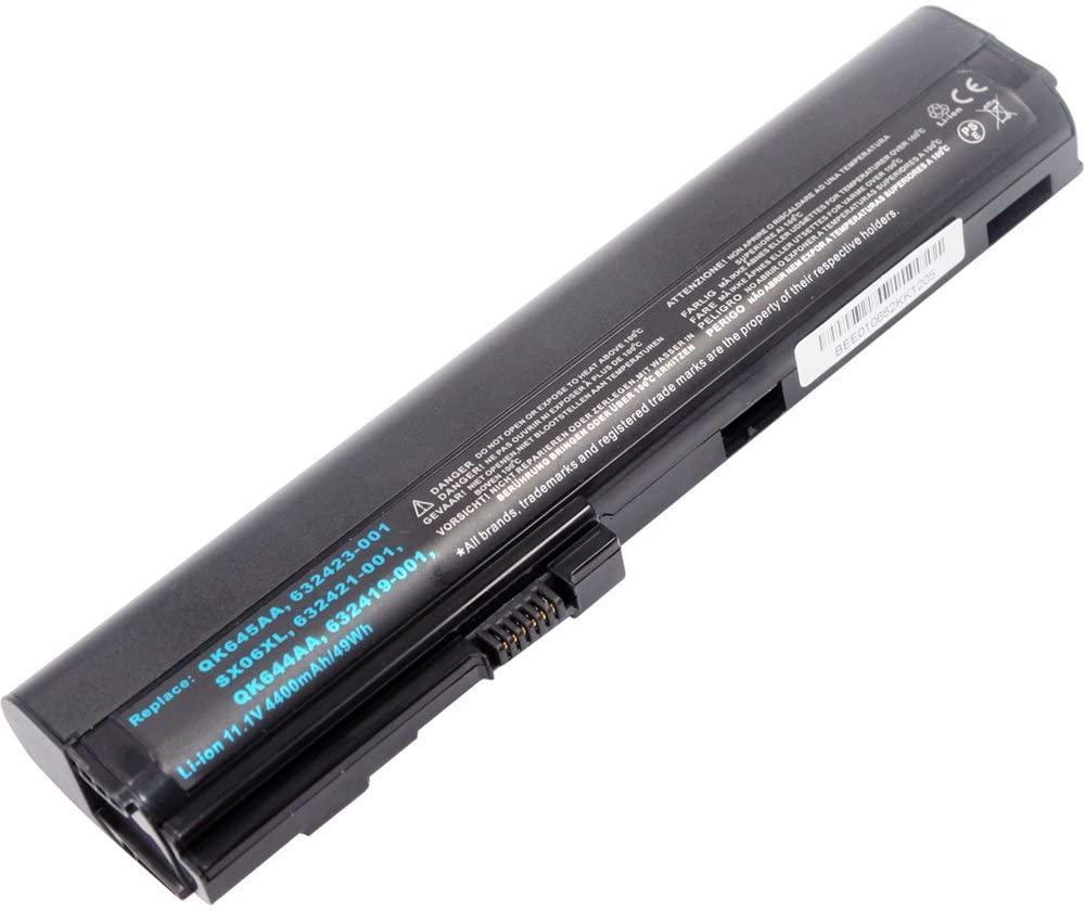 Laptop Battery for HP EliteBook 2560p 2570p SX03 SX06 P/N 632015-542 632016-542 632417-001 632419-001 632421-001 HSTNN-UB2L HSTNN-DB2K QK644AA SX06XL