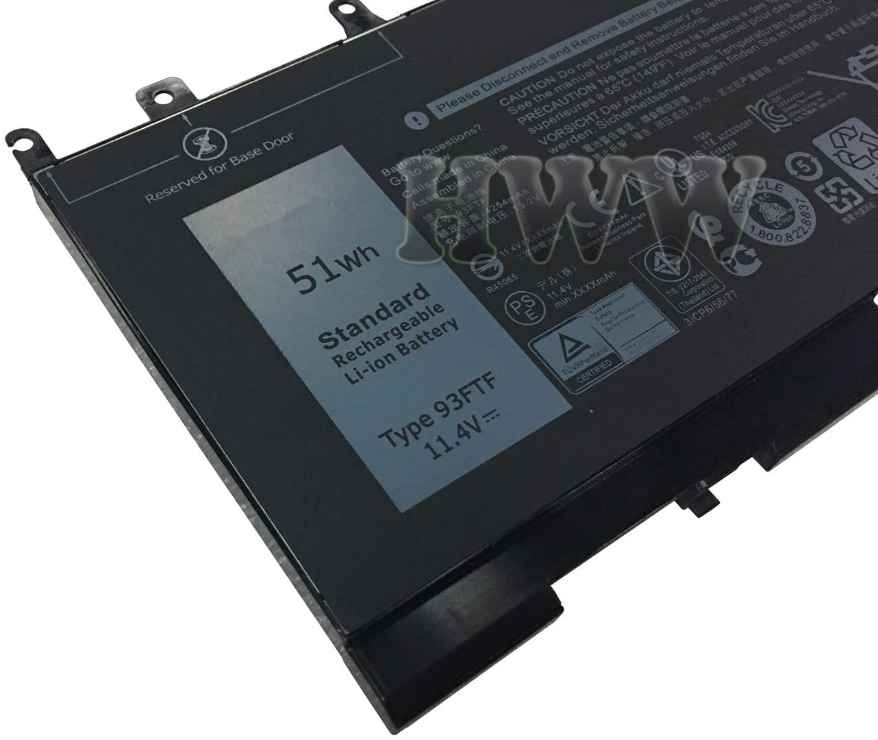 51Wh 93FTF Battery For Latitude 5280 5480 5580 5290 5490 5590 D4CMT 083XPC 4YFVG - Image 2