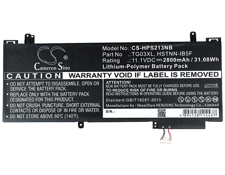 HP TG03XL Battery - 2800mAh Li-Polymer