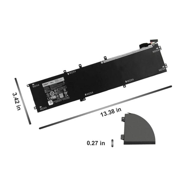 4GVGH Dell Precision 5510 XPS 15 XPS 15 (9560) Series laptop battery 84WH 1P6KD 01P6KD 11.4V-- MPN: 6GTPY/4GVGH - Image 2
