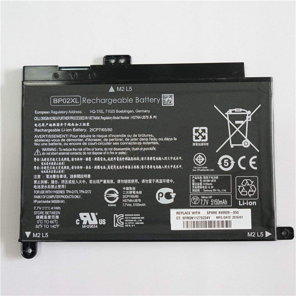 HP Pavilion 15-AU000NR - 2 Cell BP02XL HP original Laptop Notebook Battery-- MPN: BP02XL - Image 2