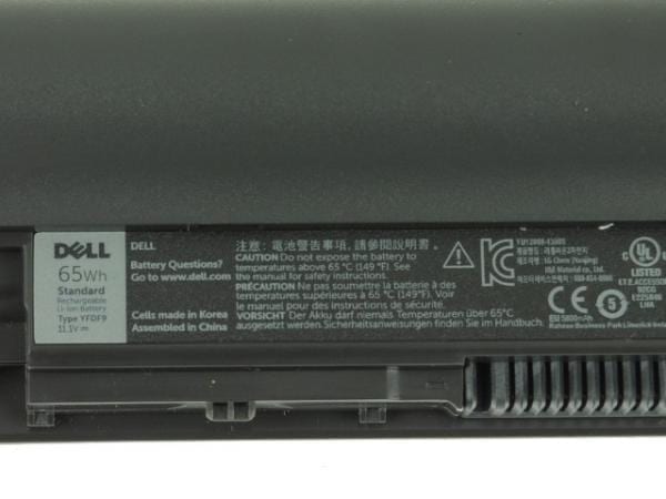 Dell YFDF9 4 Cell Laptop Battery-- MPN: YFDF9 - Image 2