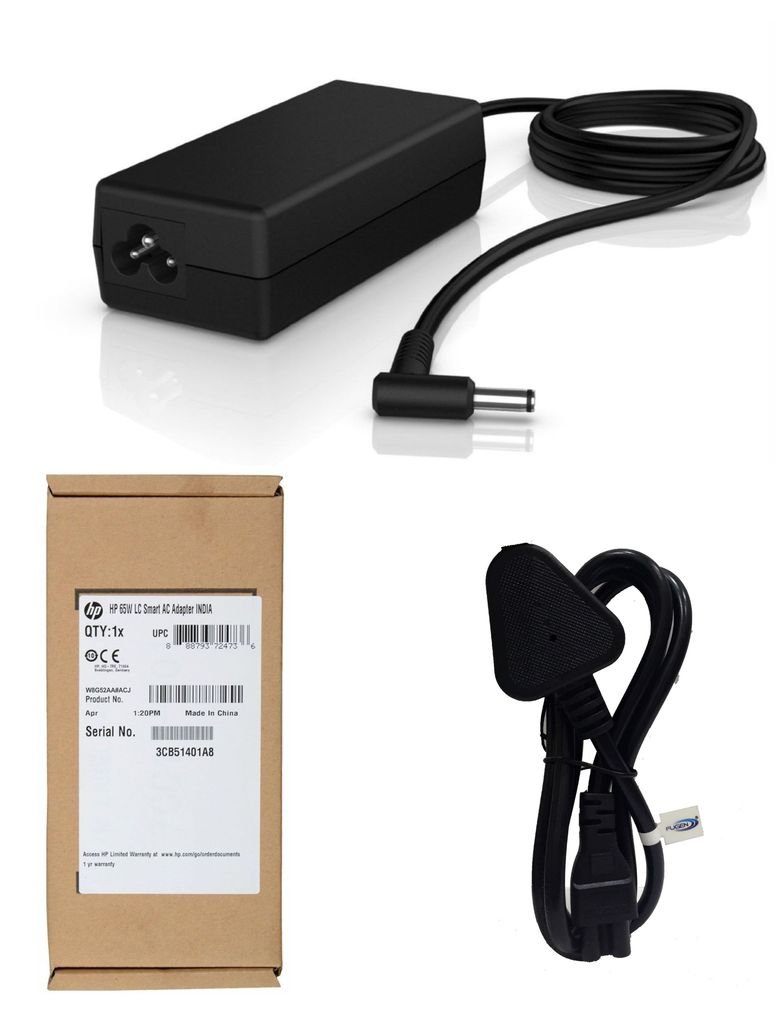 HP Laptop Adapter Charger 65W 19. 5V 3. 33A Bluetip for Hp 15(With Power Cable) -- MPN: HP 65W Bluetip